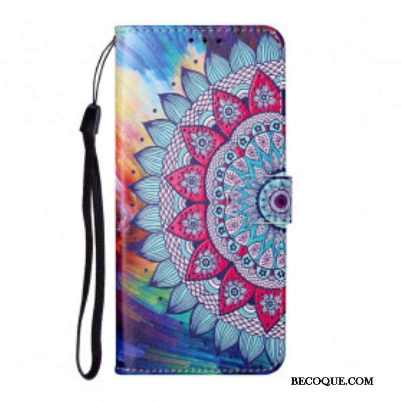 Flip Case Samsung Galaxy S21 Ultra 5G Kuningas Mandala