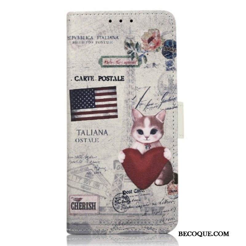 Flip Case Xiaomi 13 Traveller Cat
