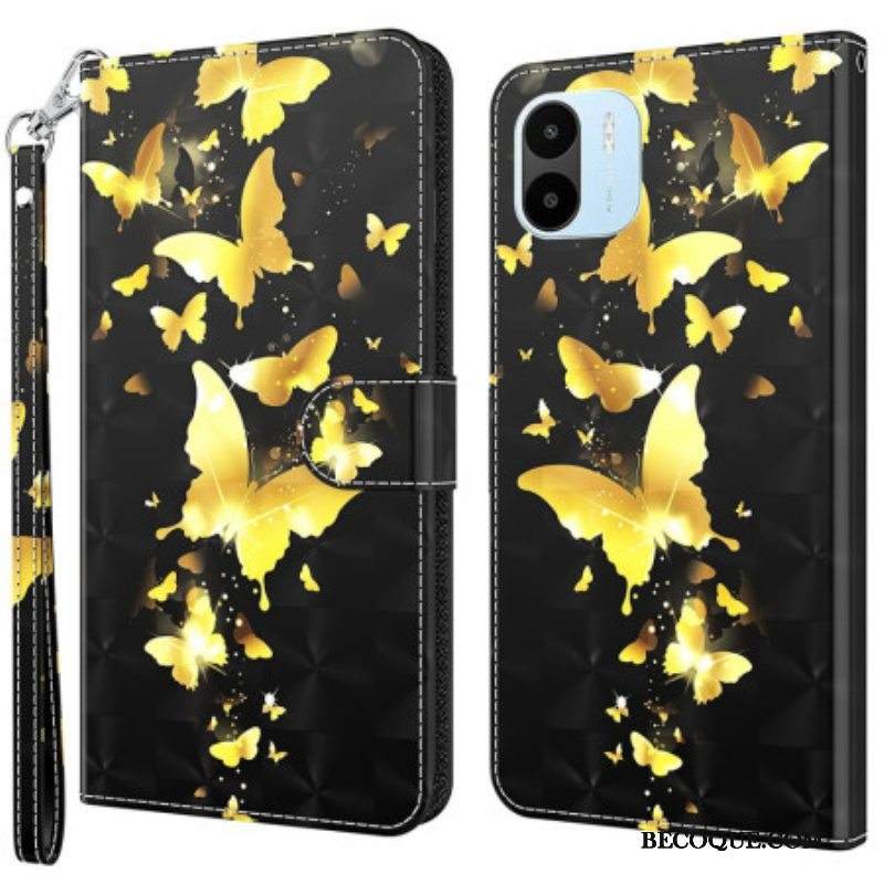 Flip Case Xiaomi Redmi A1 Keltaiset Perhoset