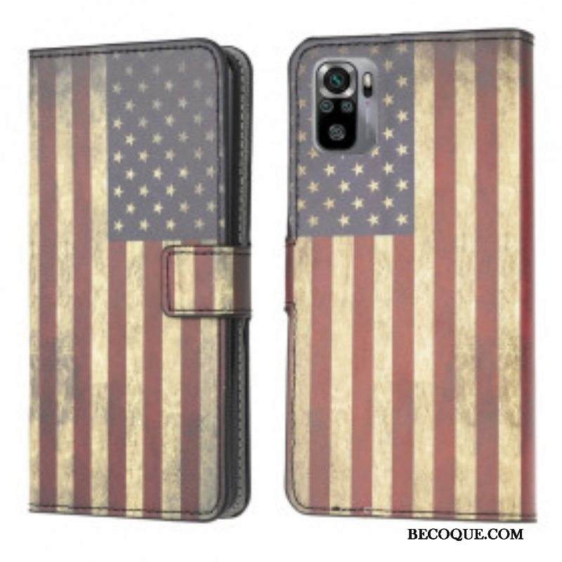 Flip Case Xiaomi Redmi Note 10 / 10S Amerikan Lippu