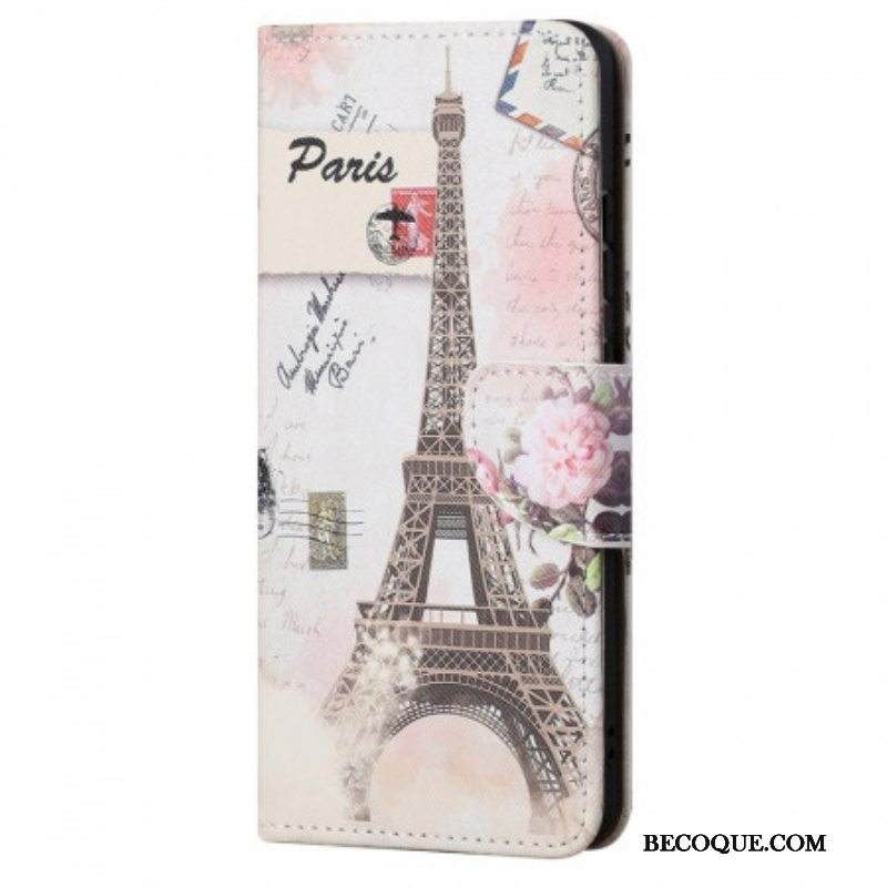 Flip Case Xiaomi Redmi Note 11 / 11S Retro Eiffel-torni