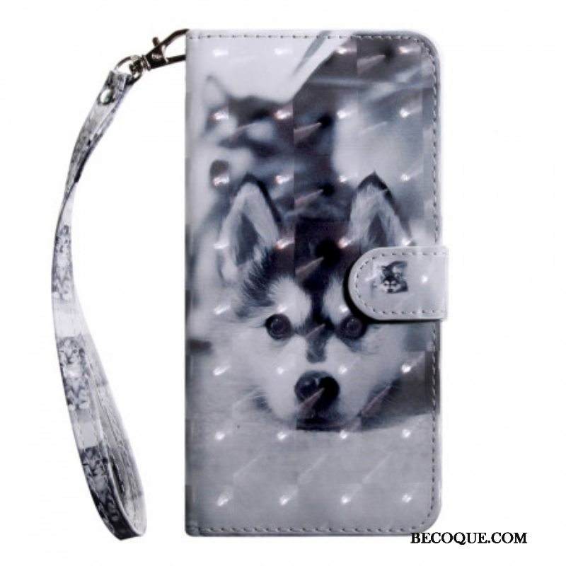 Flip Case Xiaomi Redmi Note 11 Pro Plus 5G Mustavalkoinen Koira