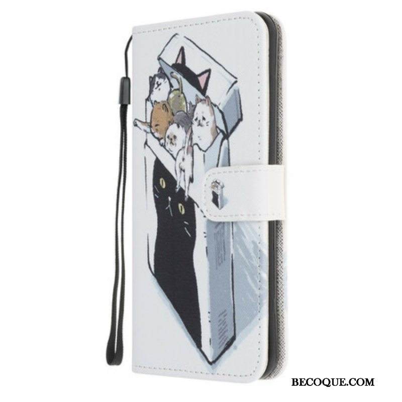 Flip Case iPhone 13 Mini Suojaketju Kuori Toimitus Thong Cats