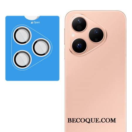 Karkaistusta Lasista Valmistettu Linssisuoja Huawei Pura 80 Itseasentuva Kehys (mustat Ympyrät)