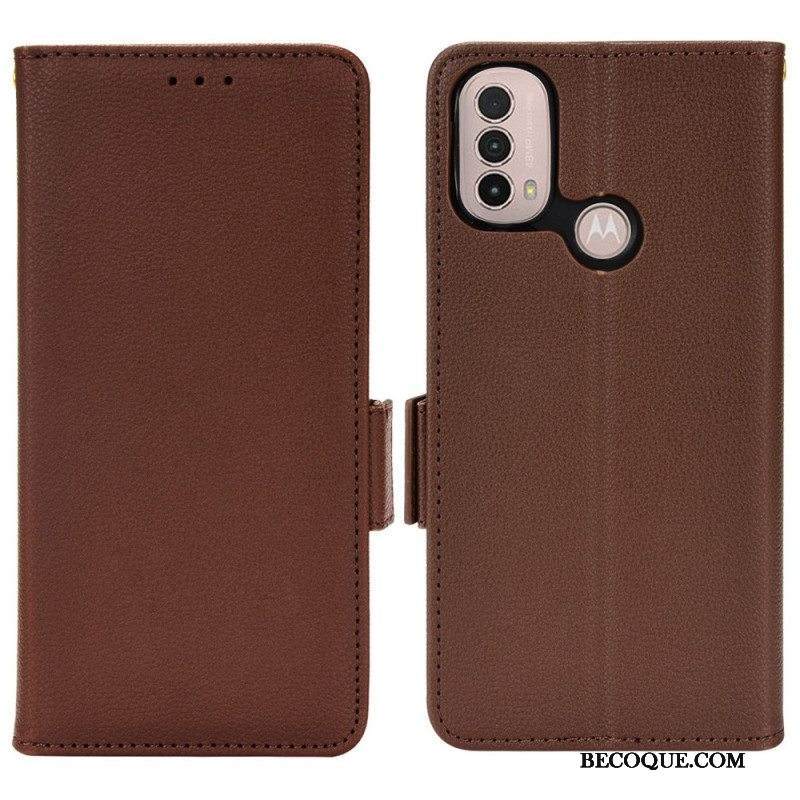 Kotelot Moto E40 / E30 / E20 Flap Double Uusia Värejä