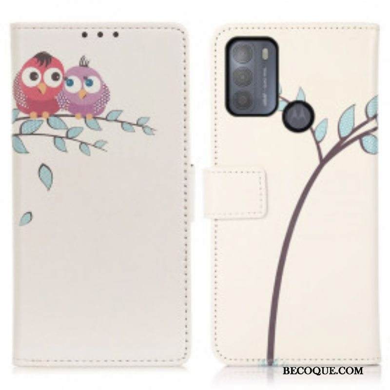 Kotelot Moto G50 Pari Pöllöä Puussa