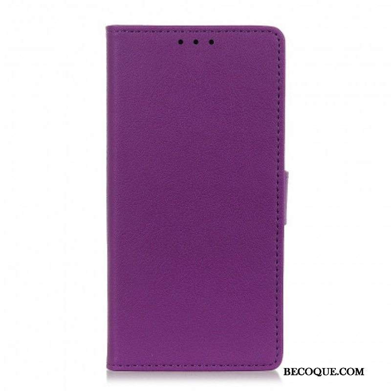 Kotelot Moto G60S Klassinen Nahkaefekti