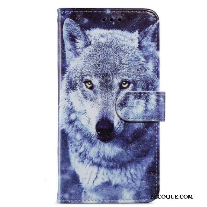 Kotelot Moto G73 5G Suojaketju Kuori Lanyard Wolf