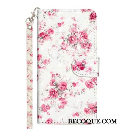 Kotelot Motorola Edge 50 Strap Roses Suojakuori