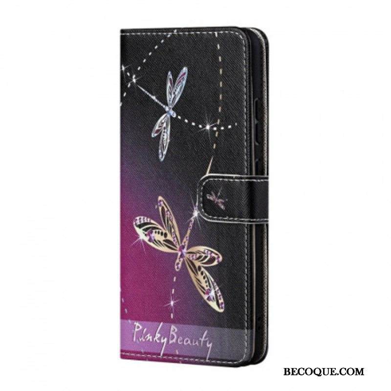 Kotelot Samsung Galaxy A13 5G / A04s Suojaketju Kuori Strappy Dragonflies