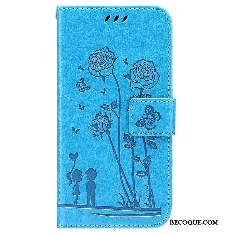 Kotelot Samsung Galaxy A13 Suojaketju Kuori Romanttisia Ruusuja Hihnalla