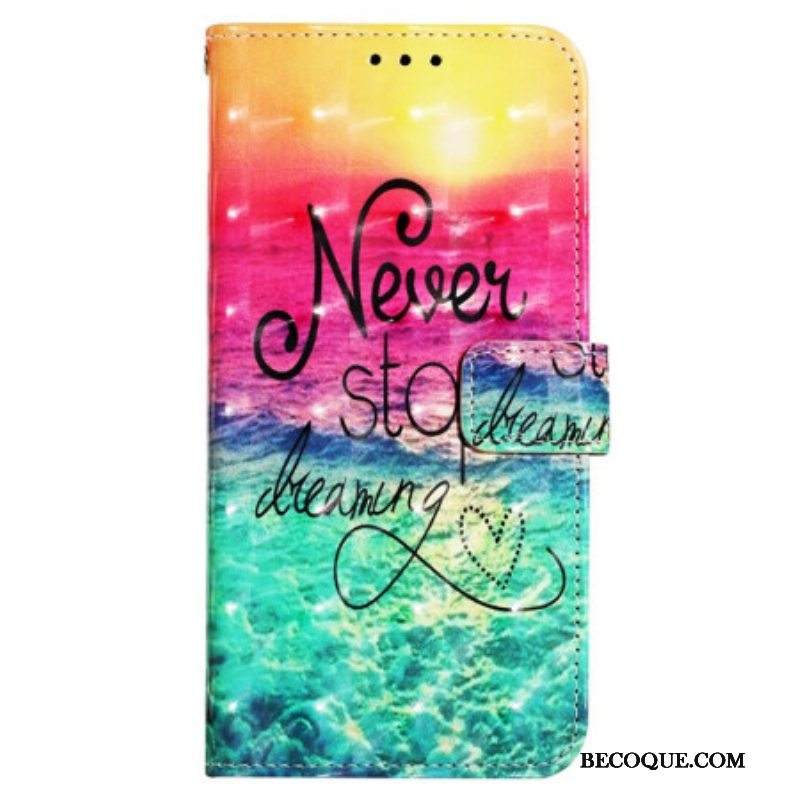 Kotelot Samsung Galaxy A13 Suojaketju Kuori Älä Koskaan Lopeta Unelmoimista Strappy