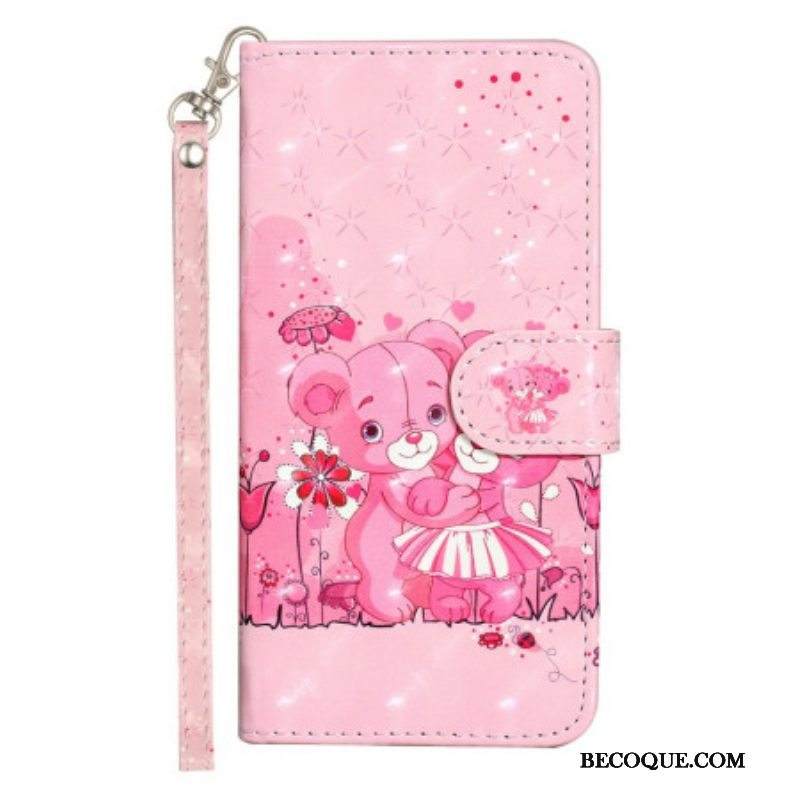 Kotelot Samsung Galaxy A14 / A14 5G Suojaketju Kuori Nallekarhuja