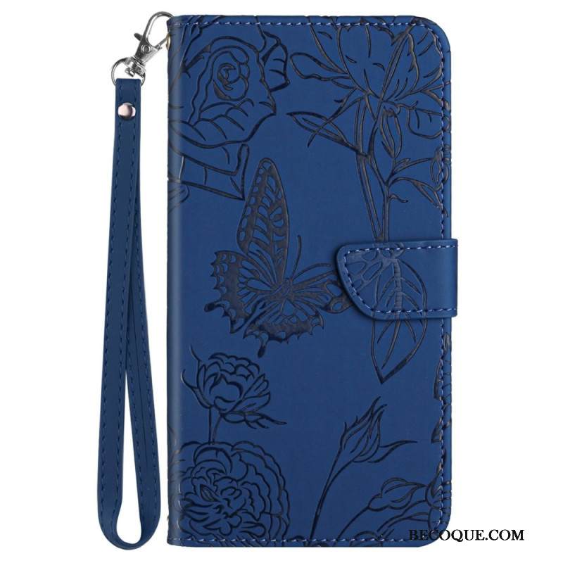 Kotelot Samsung Galaxy A17 4g / 5g Perhoskuvioinen Hihna