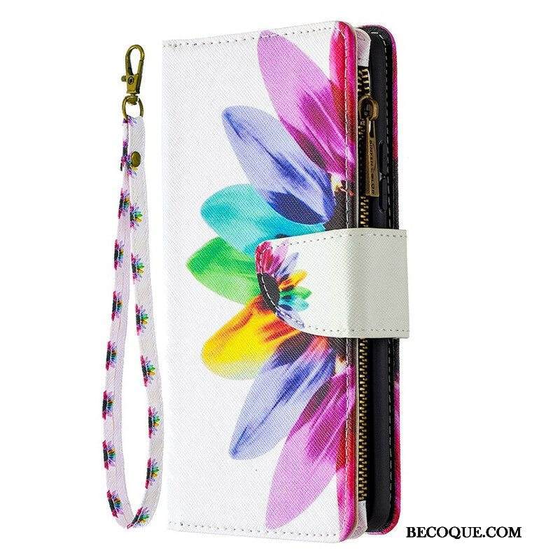 Kotelot Samsung Galaxy A42 5G Kukkavetoketjullinen Tasku