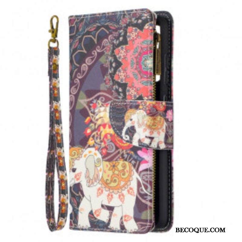 Kotelot Samsung Galaxy A52 4G / A52 5G / A52s 5G Elephant Vetoketjullinen Tasku