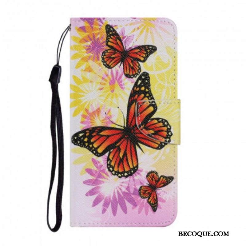 Kotelot Samsung Galaxy A52 4G / A52 5G / A52s 5G Perhosia Ja Kesäkukkia