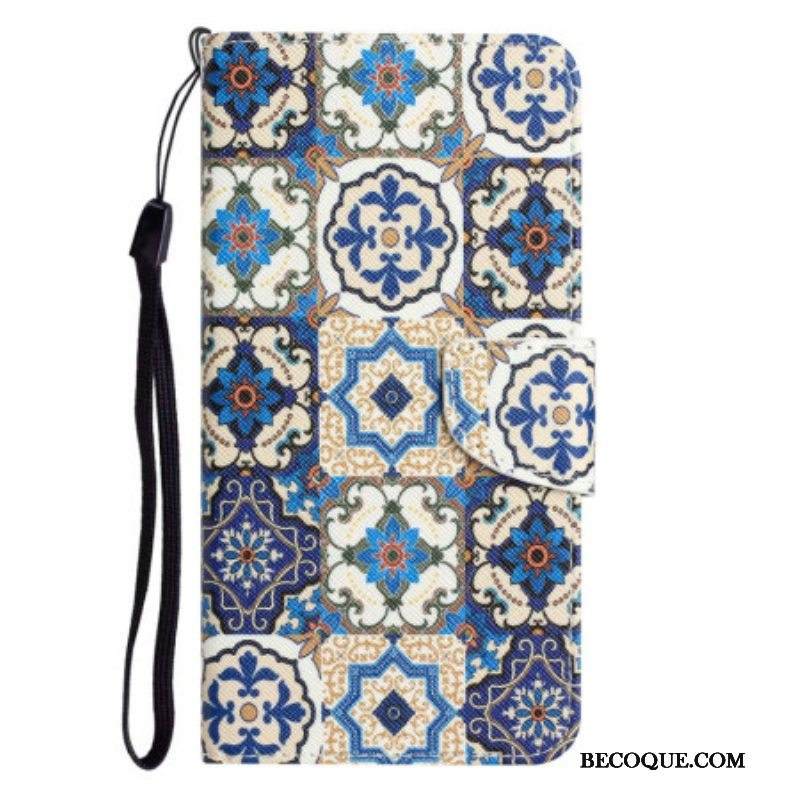 Kotelot Samsung Galaxy A53 5G Suojaketju Kuori Strappy Patchwork | mykuoret.com Kotelot Samsung Galaxy A53 5G Suojaketju Kuori Strappy Patchwork