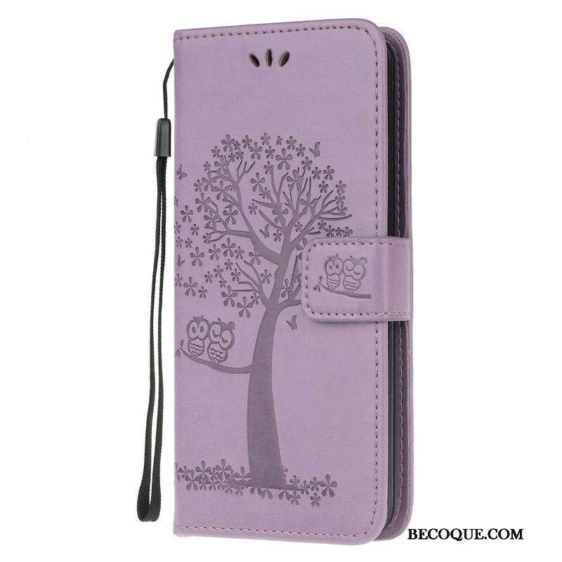 Kotelot Samsung Galaxy M12 / A12 Suojaketju Kuori Tangapuu Ja Pöllöt