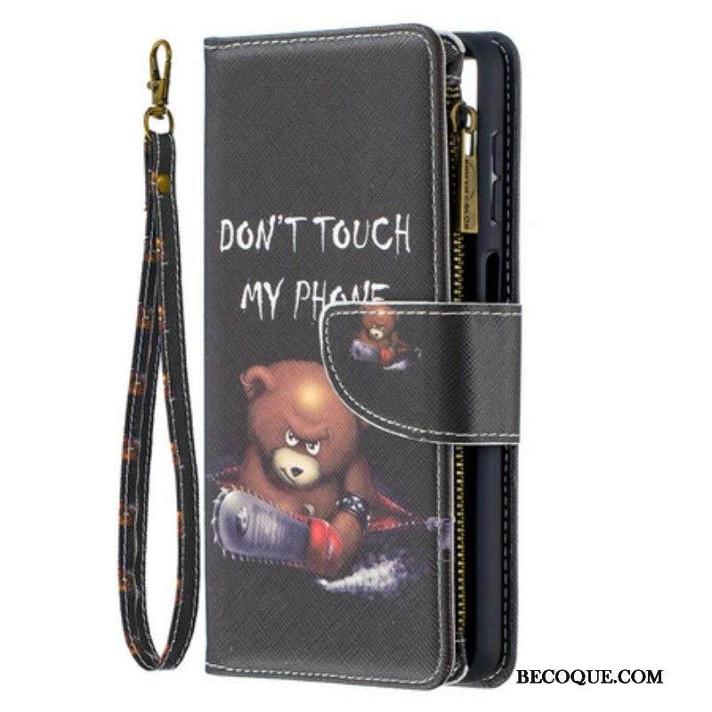 Kotelot Samsung Galaxy M12 / A12 Vetoketjullinen Taskukarhu