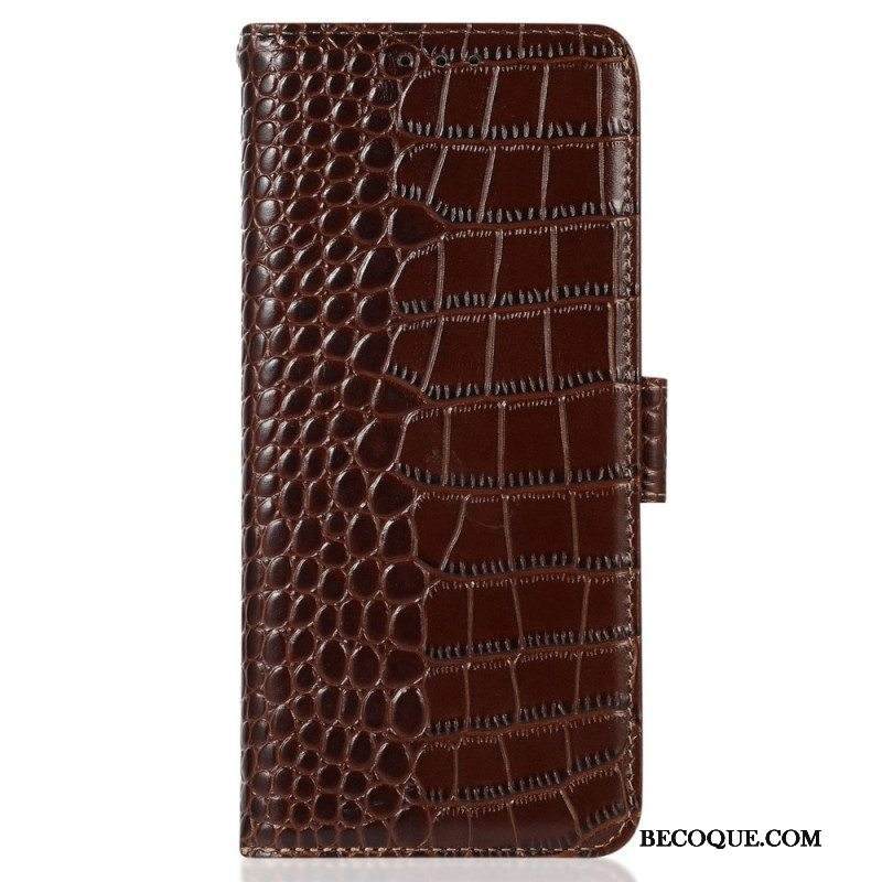 Kotelot Samsung Galaxy M13 Crocodile Style Rfid