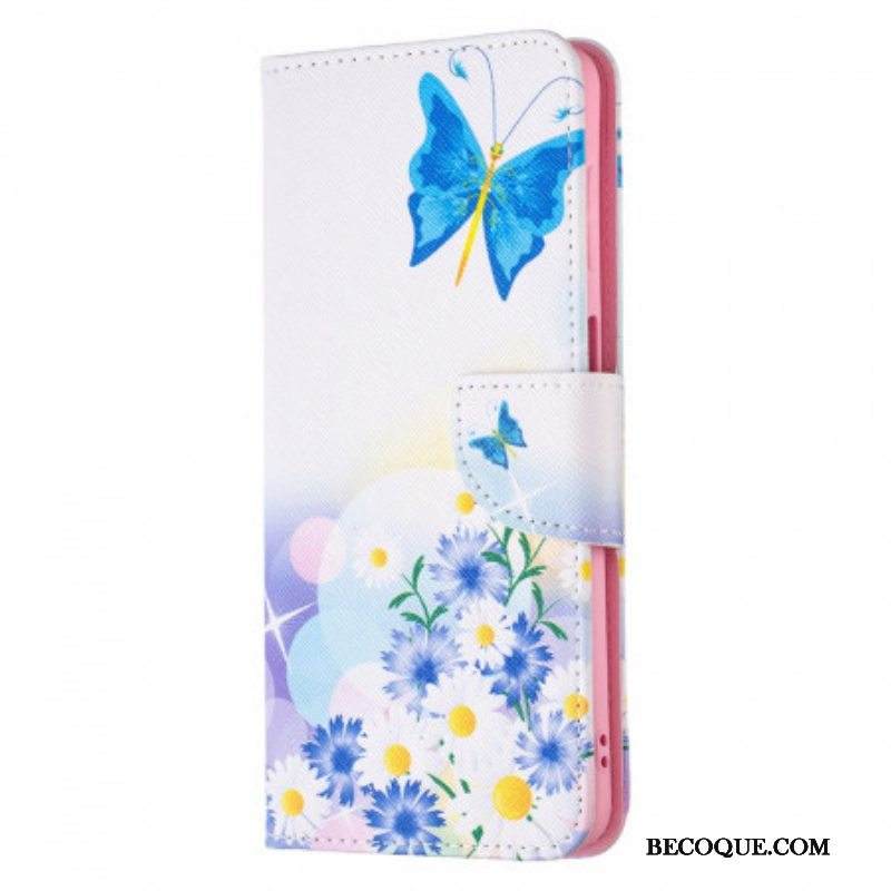 Kotelot Samsung Galaxy M52 5G Perhonen Ja Kukat