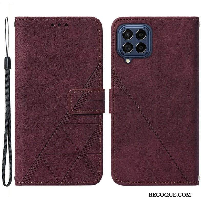 Kotelot Samsung Galaxy M53 5G Suojaketju Kuori Hihnan Kolmiot