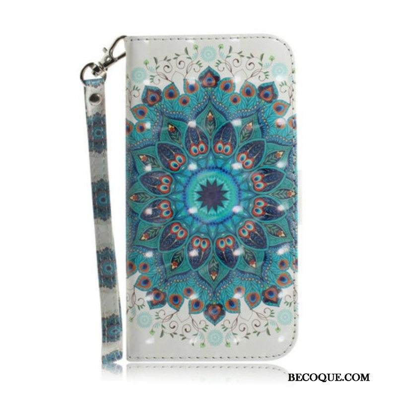 Kotelot Samsung Galaxy S21 5G Suojaketju Kuori Mestarillinen Mandala Hihnalla