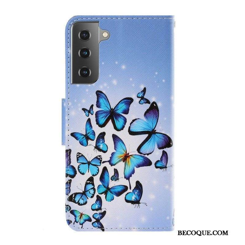 Kotelot Samsung Galaxy S21 5G Suojaketju Kuori Perhosten Hihnan Muunnelmia