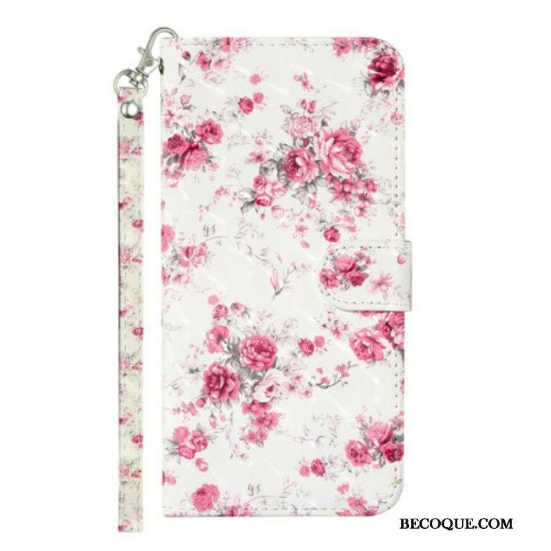 Kotelot Samsung Galaxy S21 5G Suojaketju Kuori Strap Light Spot Flowers