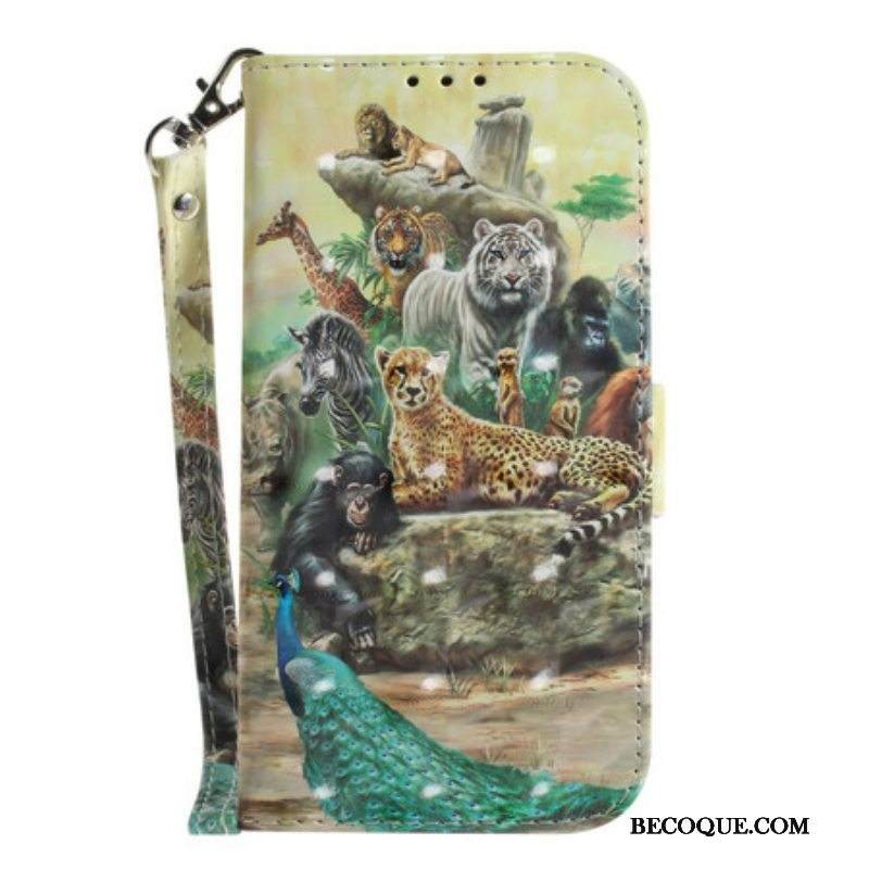 Kotelot Samsung Galaxy S21 FE Suojaketju Kuori Thong Safari Animals