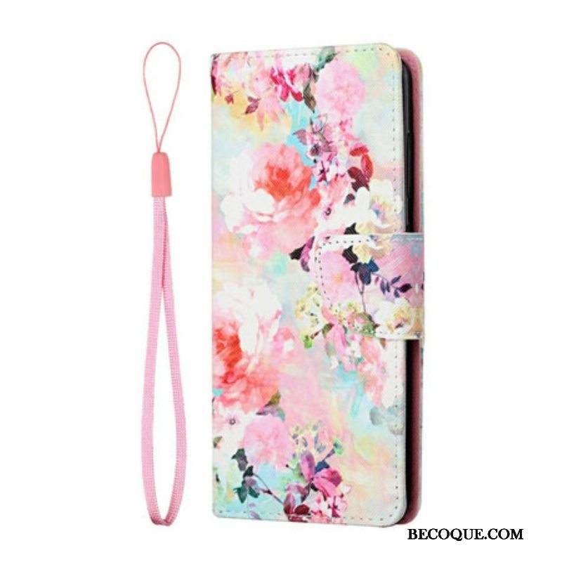 Kotelot Samsung Galaxy S21 FE Suojaketju Kuori Vintage Strappy Floralies