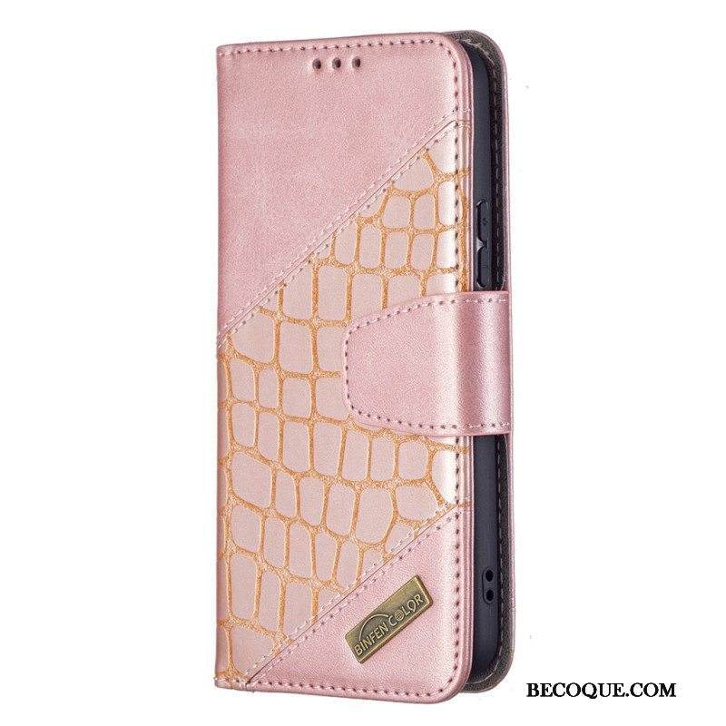 Kotelot Samsung Galaxy S22 5G Klassinen Krokotiilin Ihoefekti