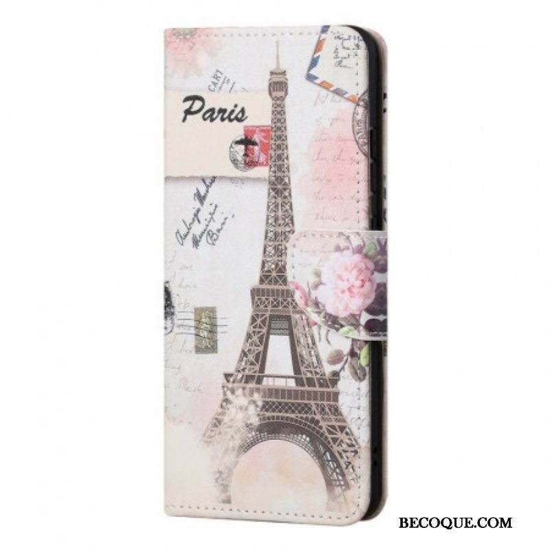 Kotelot Samsung Galaxy S22 Ultra 5G Retro Eiffel-torni