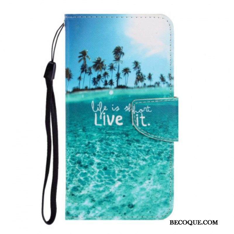 Kotelot Samsung Galaxy S22 Ultra 5G Suojaketju Kuori Elä Se Lanyardissa