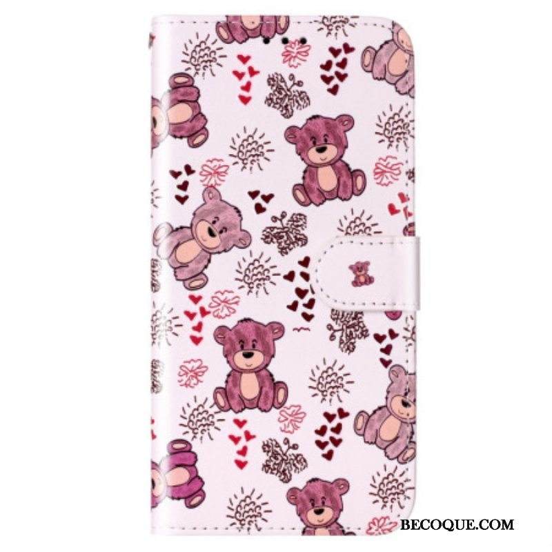 Kotelot Samsung Galaxy S23 5G Suojaketju Kuori Nallekarhuja