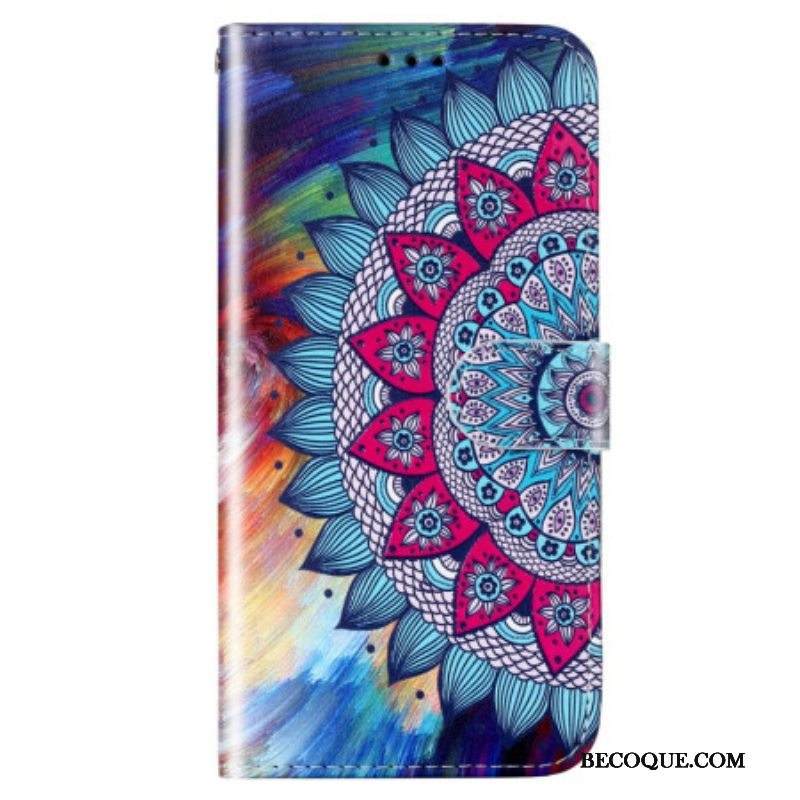 Kotelot Samsung Galaxy S23 Plus 5G Suojaketju Kuori Värikäs Strappy Mandala