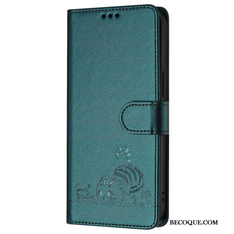 Kotelot Samsung Galaxy S25 5g Puhelinkuoret Rfid-suojattu Kissakuvio