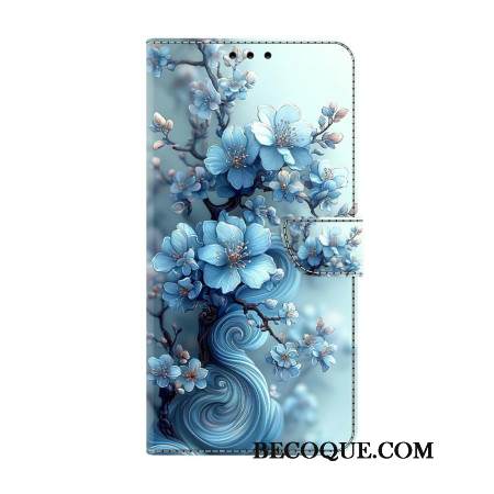 Kotelot Samsung Galaxy S26 Plus Jäänsiniset Kukat