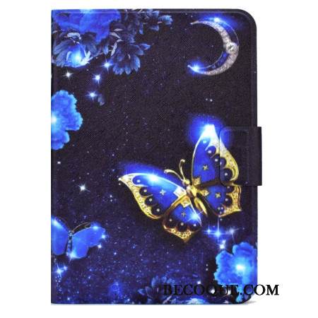Kotelot Samsung Galaxy Tab S11 Sininen Ja Kultainen Perhonen