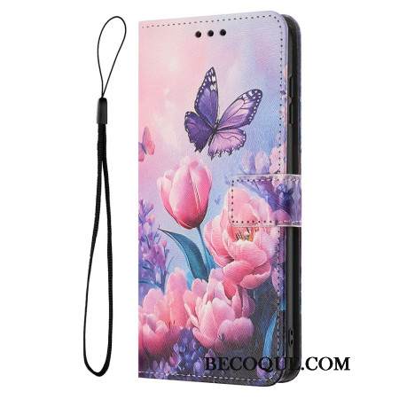 Kotelot Sony Xperia 1 Vii Kukka- Ja Perhoskuvio