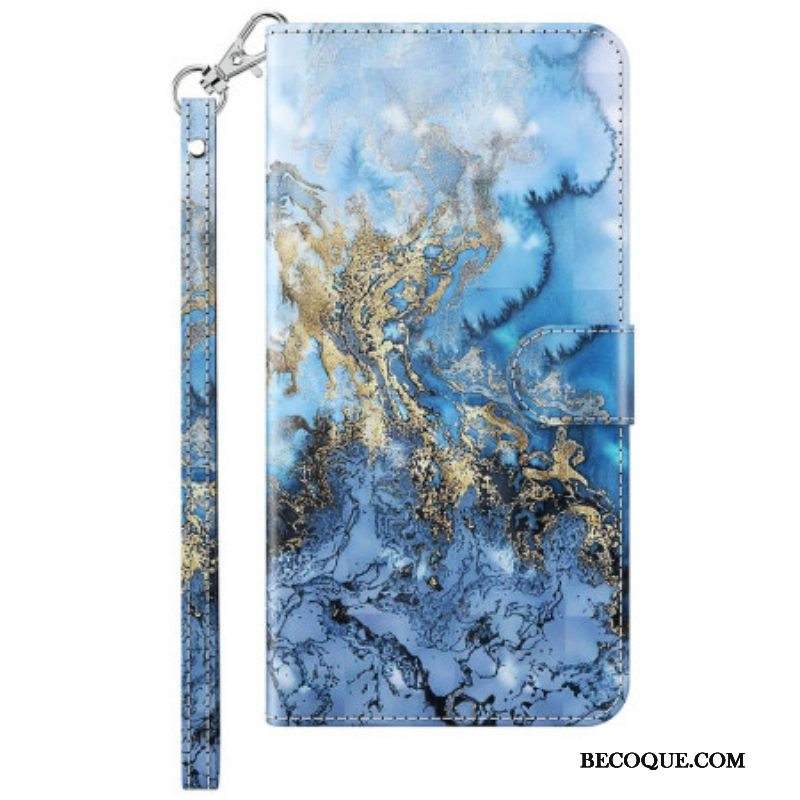 Kotelot Sony Xperia 5 IV Suojaketju Kuori Strappy Marble Style