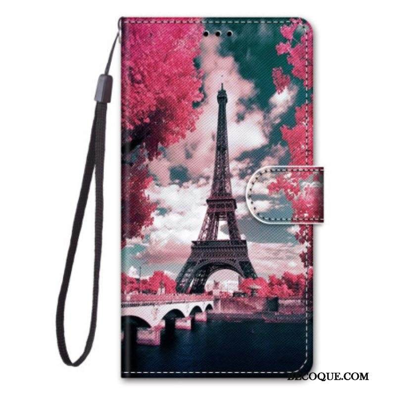 Kotelot Xiaomi 12 / 12X Suojaketju Kuori Eiffel-torni Hihnalla