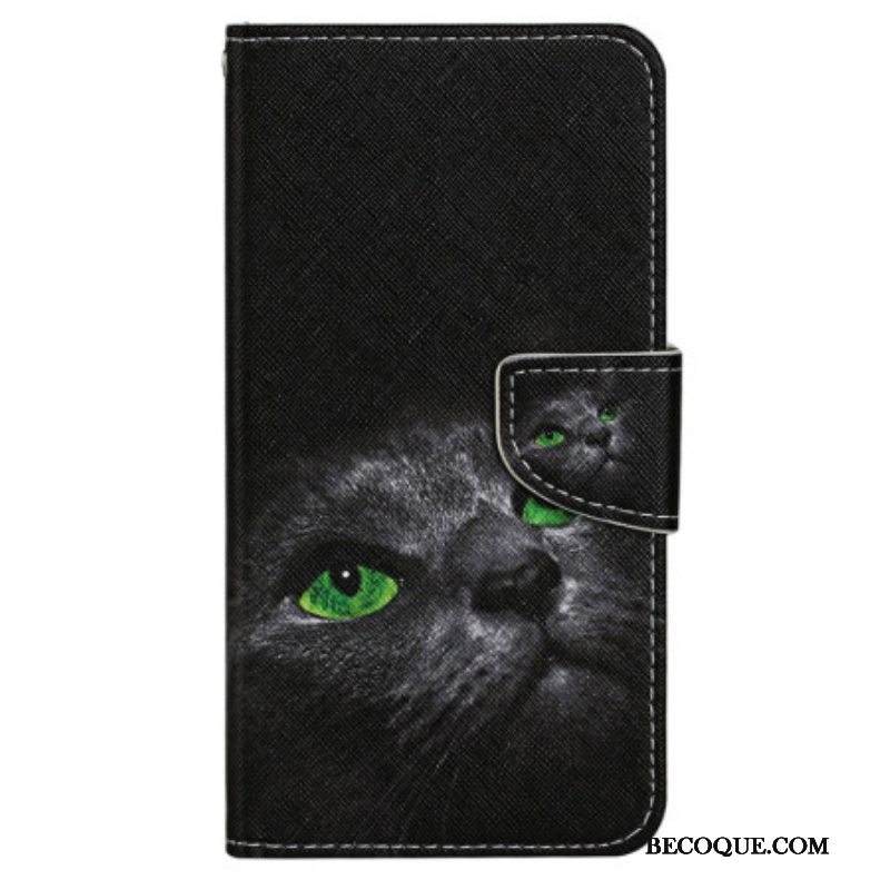 Kotelot Xiaomi 12T / 12T Pro Suojaketju Kuori Vihreäsilmäinen Kissa Hihnassa