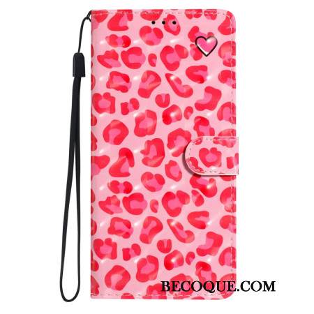 Kotelot Xiaomi 15 3d-vaaleanpunainen Leopardikuvio