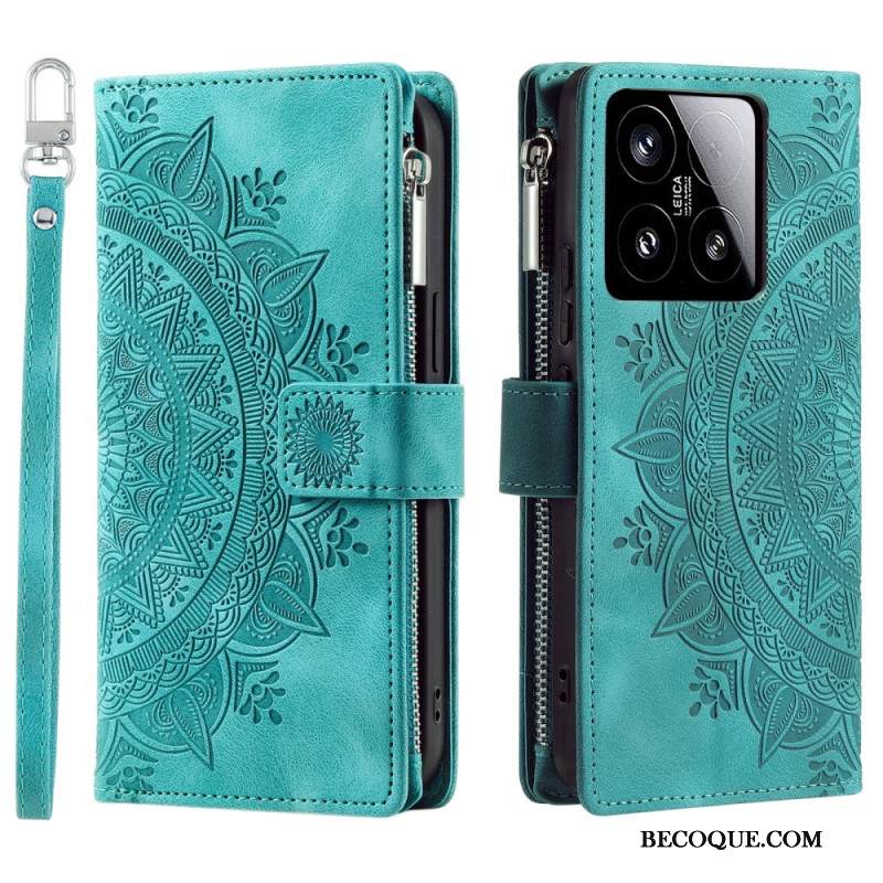 Kotelot Xiaomi 15 Mandala-mokkanahkakuvioinen Lompakko Suojakuori