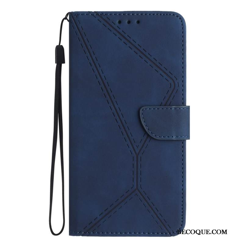 Kotelot Xiaomi 15 Mokkanahkakuvio Viivoilla Ja Raidoilla