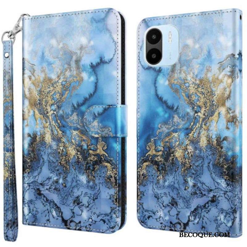 Kotelot Xiaomi Redmi A1 Suojaketju Kuori Strappy Marble Style