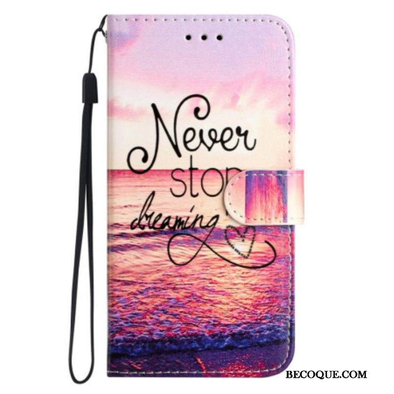 Kotelot Xiaomi Redmi A1 Suojaketju Kuori Älä Koskaan Lopeta Unelmoimista Strappy