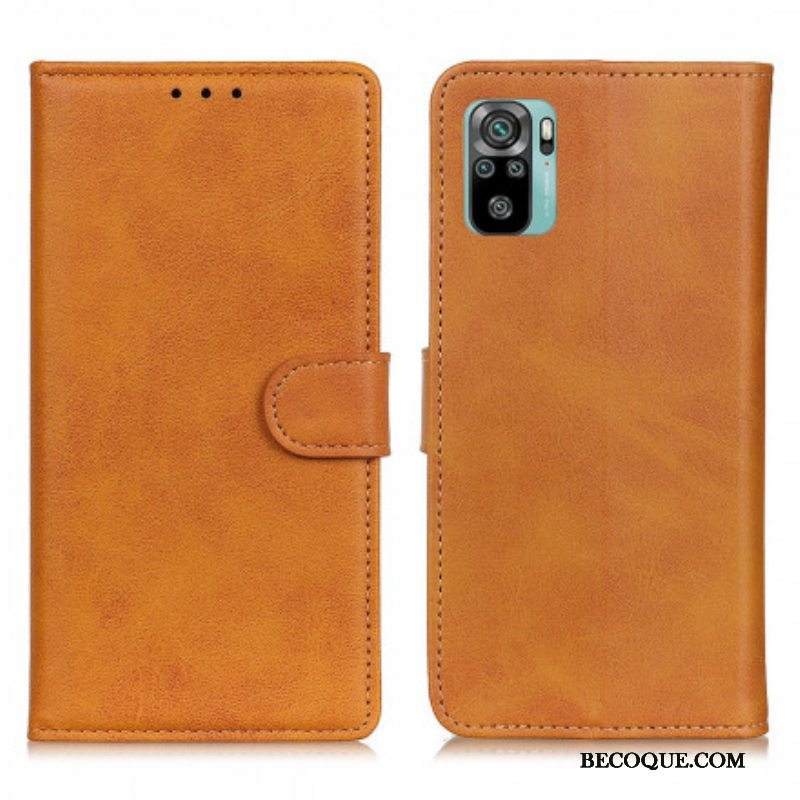 Kotelot Xiaomi Redmi Note 10 / 10S Retro Mattanahkaefekti